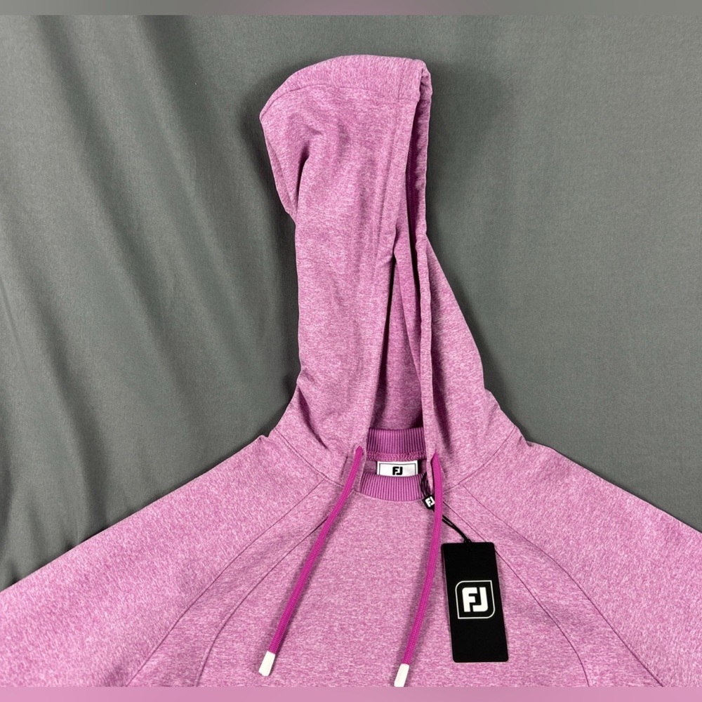 FootJoy Womens Golf Hoodie Space Dye Small Berry Polyester Spandex - Picture 3 of 7